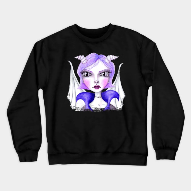 Dark Fairy Drama Queen Crewneck Sweatshirt by LittleMissTyne